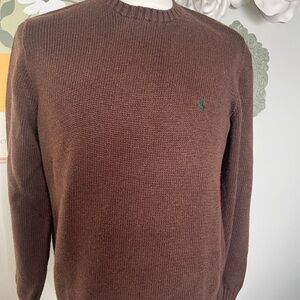 Ralph Lauren Men's Crewneck Sweater in Rich Brown